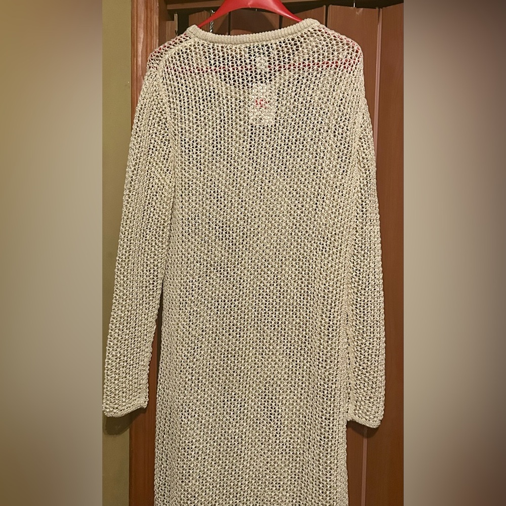 H&M Crochet look Dress beige NWT SOLD OUT SIZE XL - Picture 10 of 11